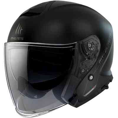 CASCO MOTO JET THUNDER 3 SV JET SOLID A1 MATT BLACK CASCO MOTO JET THUNDER 3 SV JET SOLID A1 MATT BLACK