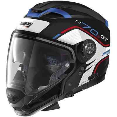 CASCO MOTO MODULARE N70-2 GT FLYWHEEL N-CO056 NERO OPACO BLU CASCO MOTO MODULARE N70-2 GT FLYWHEEL N-CO056 NERO OPACO BLU